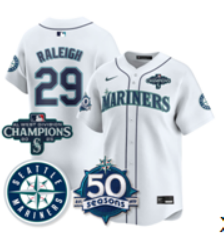 Men 2026 Seattle Mariners #29 Raleigh white Nike MLB Jersey 0408001